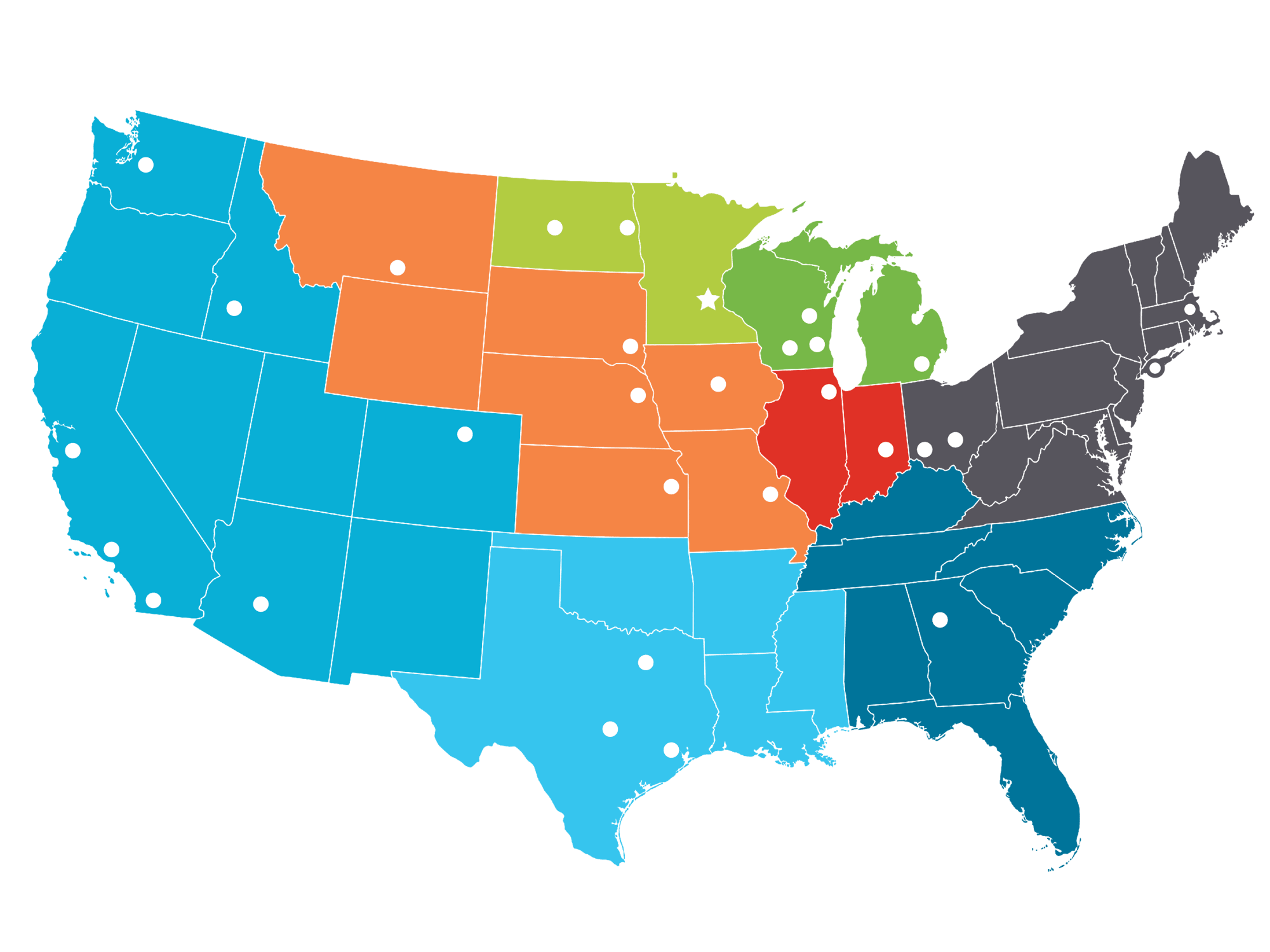U.S. Locations Map