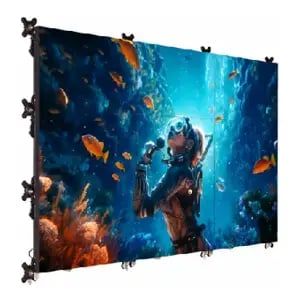 Image of display showing a scuba diver in an aquarium.